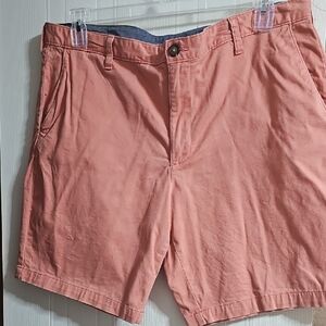 Men's Peach Flat Front Shorts